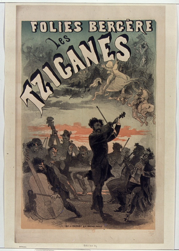 Affiche des Folies Bergère par Jules Chéret, lithographie